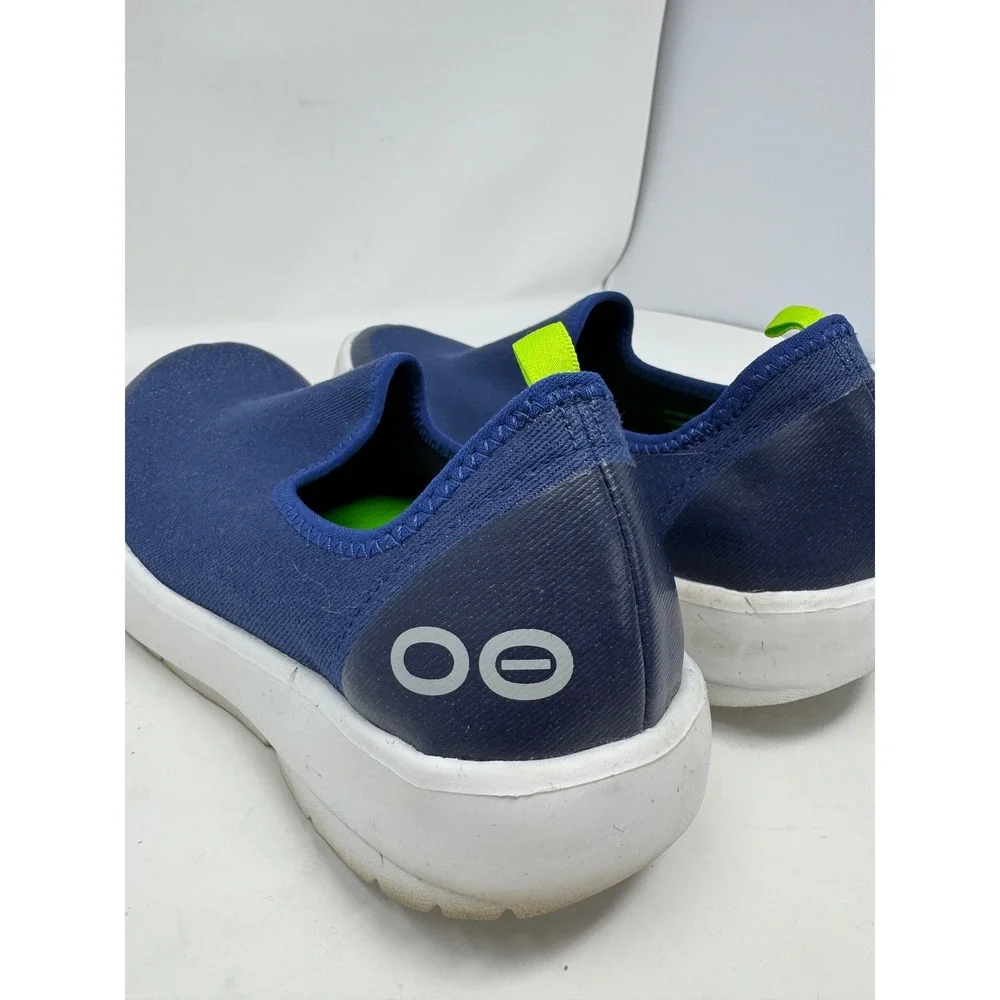 Oofos OOmg Low Shoe Navy Blue Slip On Recovery Sneaker Women Sz 7.5 Orthotic